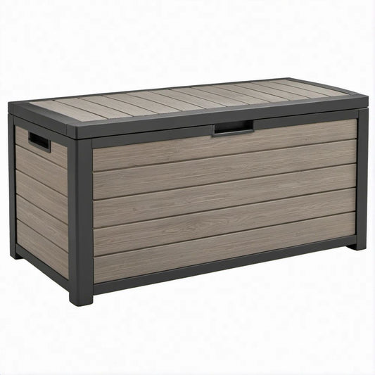 Baule contenitore da esterno in polipropilene Grigio/Antracite 120 x 60 x 63 cm